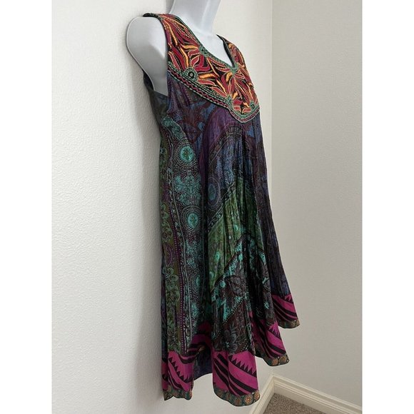 Colorful Bohemian Mini Dress - Picture 4 of 10